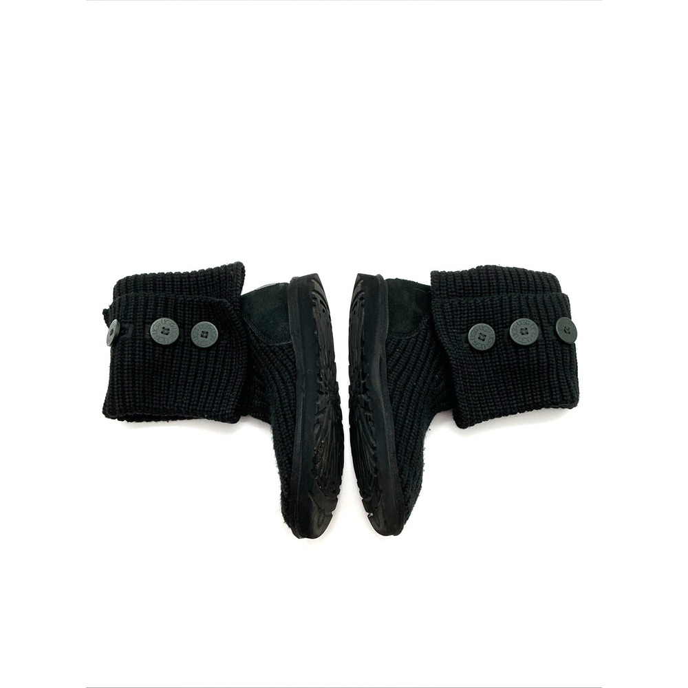 Ugg Black Classic Cardy Sock Boots 5819 Size 8 - Picture 4 of 8